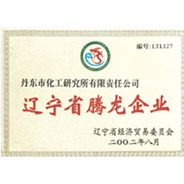 Liaoning Province Dragon Enterprise Certificate